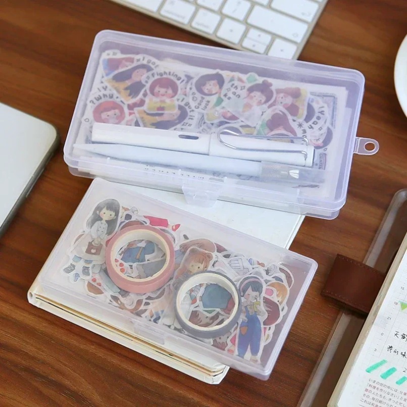 Transparent Plastic Storage Bo - Tech Accessories For Office Desk ulasan dan harga