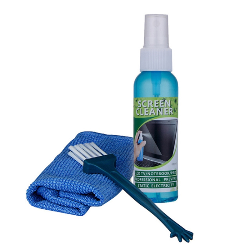 1 Set Brush Cloth Liquid High  - Screen Cleaner Spray ulasan dan harga
