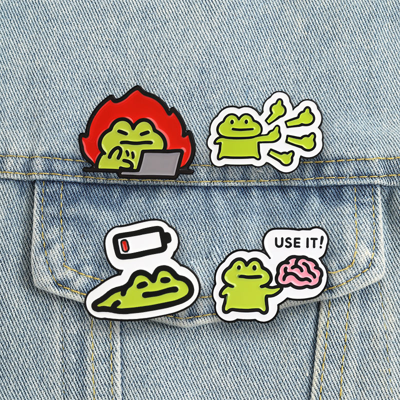 Funny Frog Badges Cute Cartoon - Kawaii Tech Accessories ulasan dan harga
