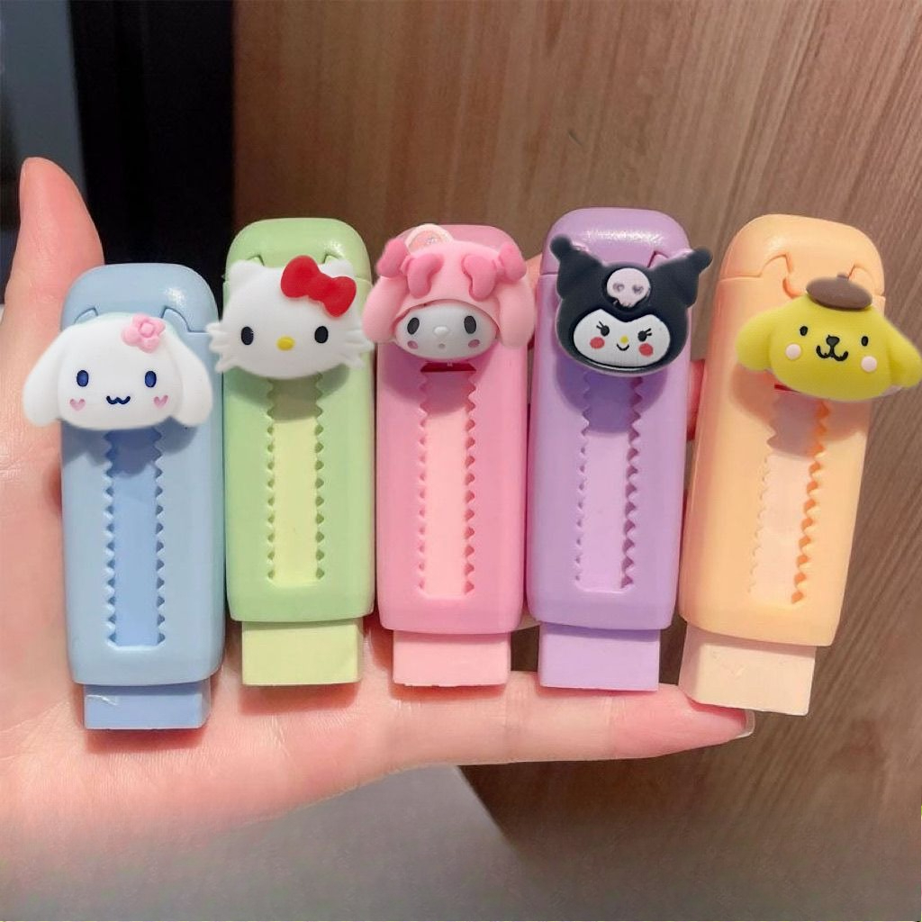 Cartoon Retractable Eraser Kaw - Kawaii Tech Accessories ulasan dan harga