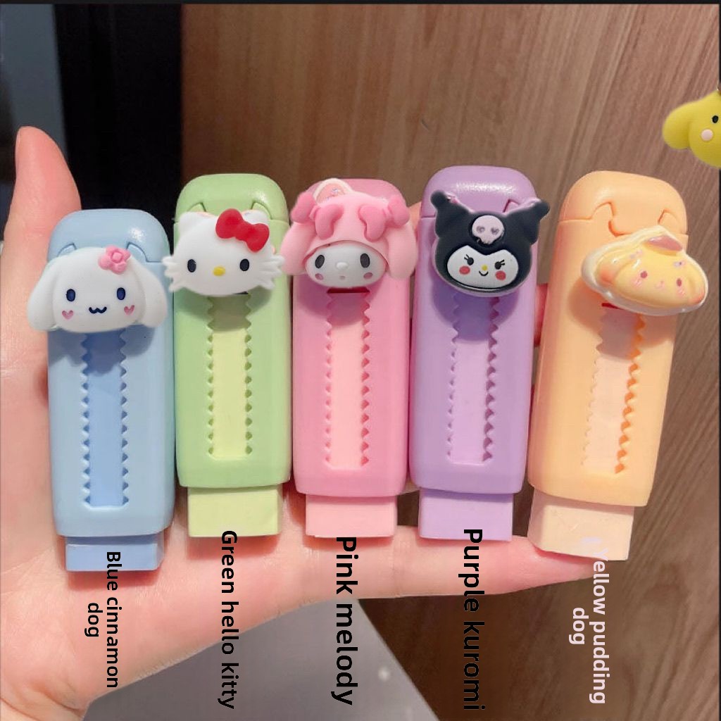Cartoon Retractable Eraser Kaw - Kawaii Tech Accessories ulasan dan harga