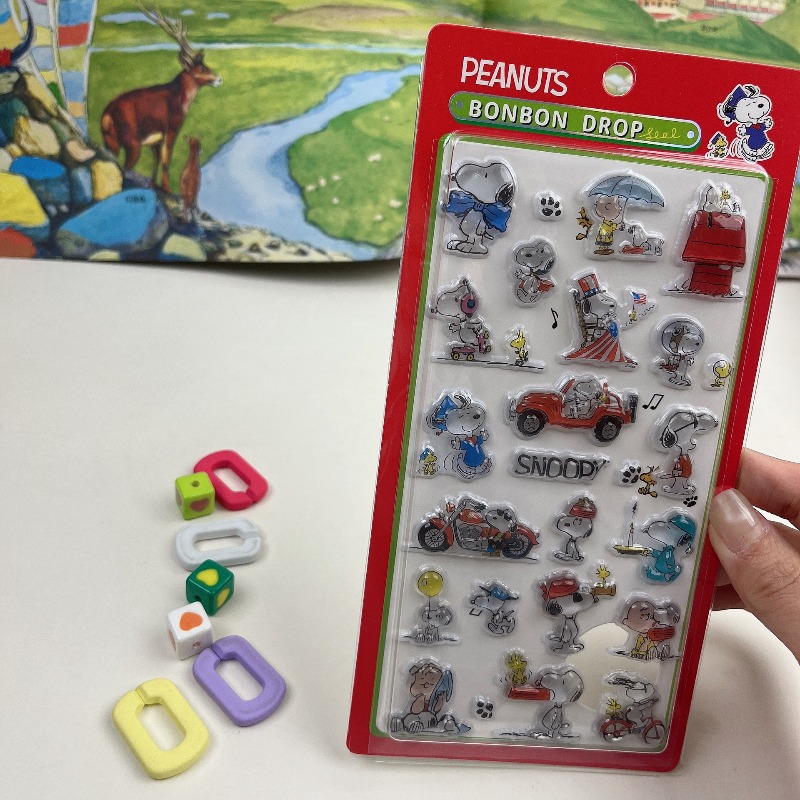 8Pcs Cute Snoopy Cartoon 3D Re - Tech Office Accessories ulasan dan harga