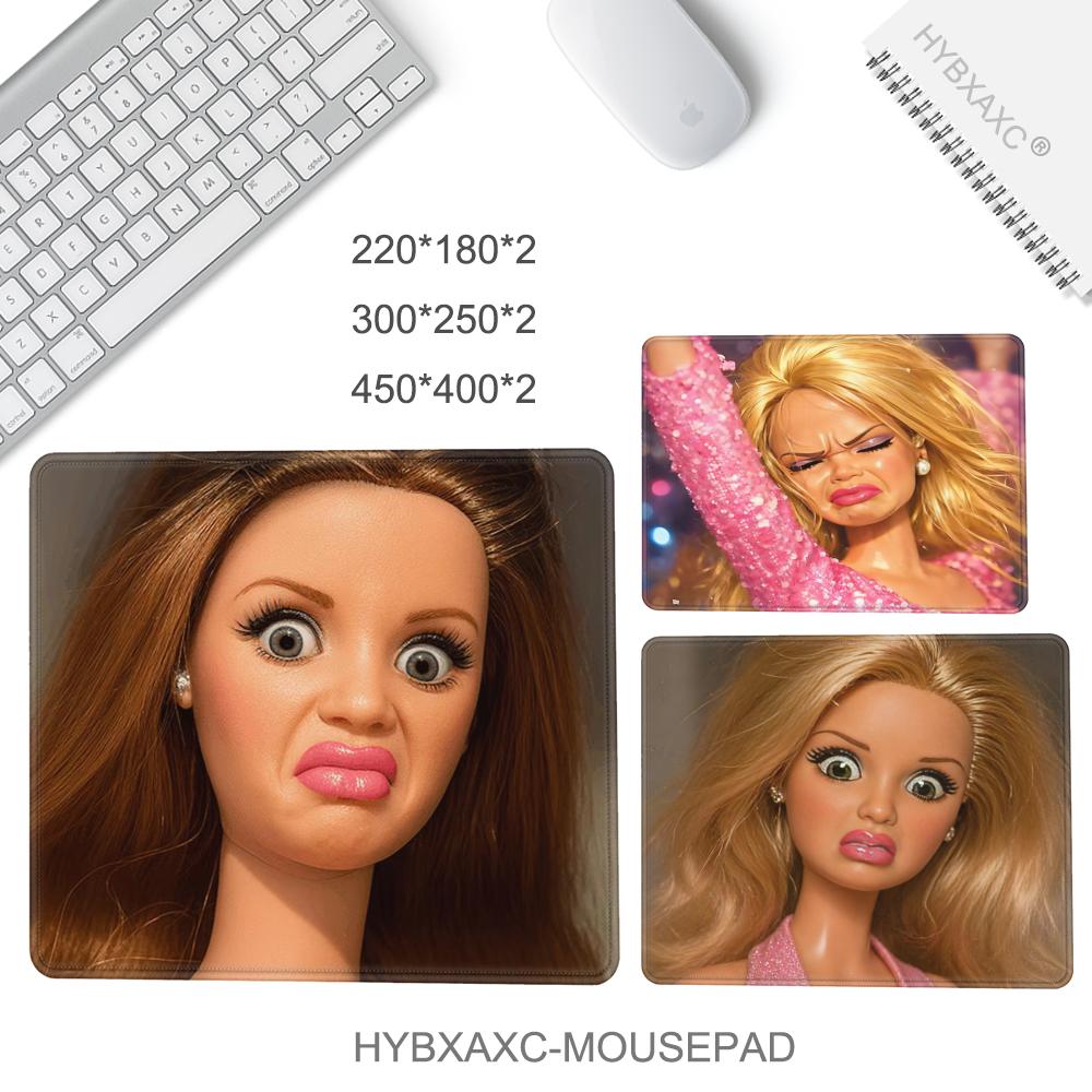 Cute Funny Doll Face Mouse Pad - Tech Accessories For Office Desk ulasan dan harga