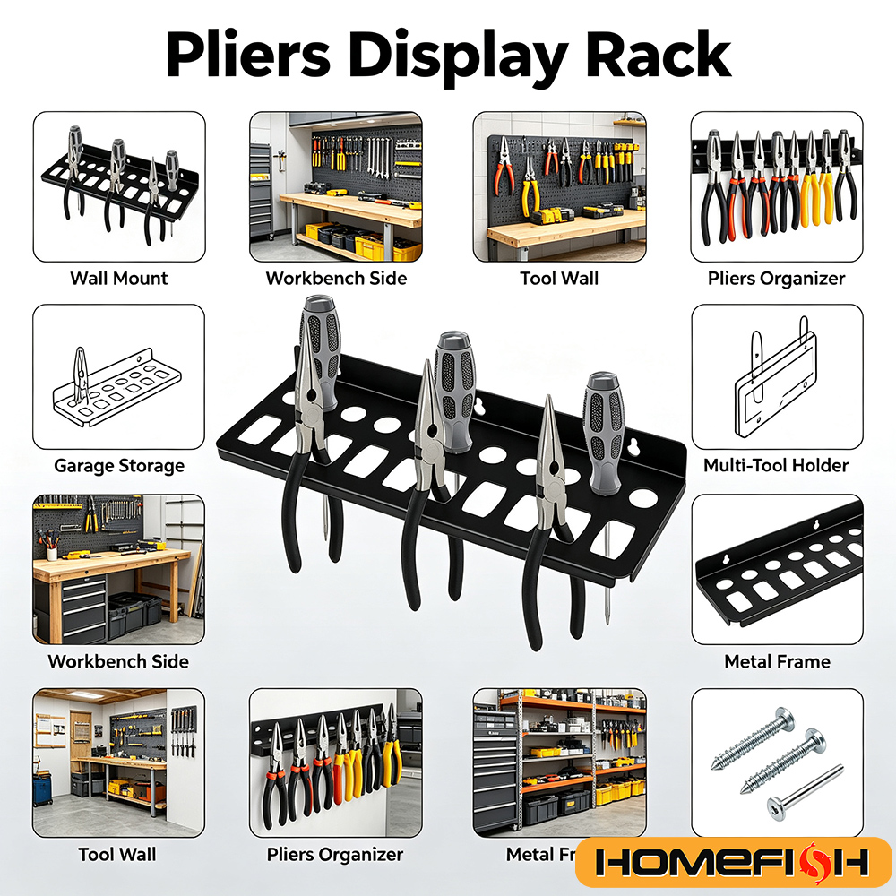 Wall Mount Tool Organizer Rack - Tech Accessories Holder ulasan dan harga