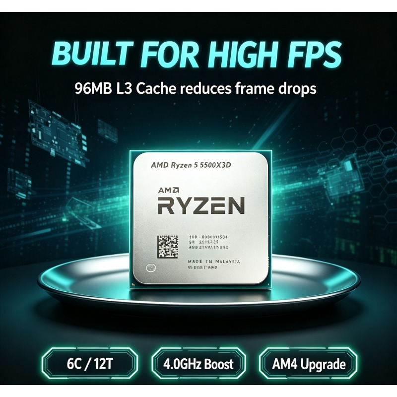 AMD Ryzen 5 5500X3D 7NM Deskto - Amd Cpu Ryzen 5 ulasan dan harga