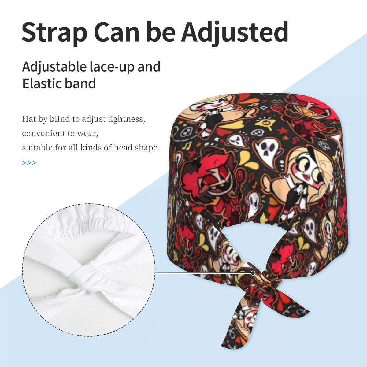 Work Scrub Cap Hazbin Hotels N - Kawaii Tech Accessories ulasan dan harga