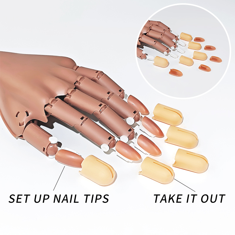 Nail Fake Practice Hand Movabl - Tech Accessories Holder ulasan dan harga