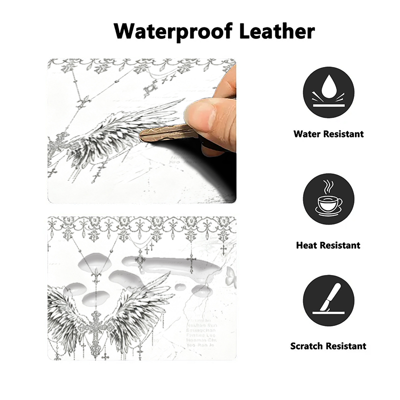 Leather Mousepad Black White A - Tech Accessories For Office Desk ulasan dan harga