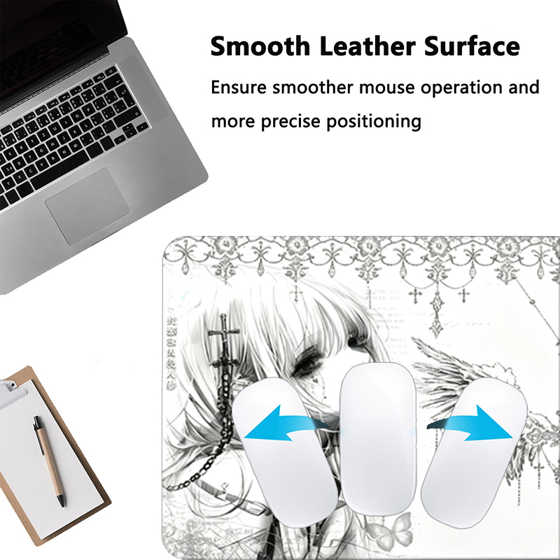 Leather Mousepad Black White A - Tech Accessories For Office Desk ulasan dan harga