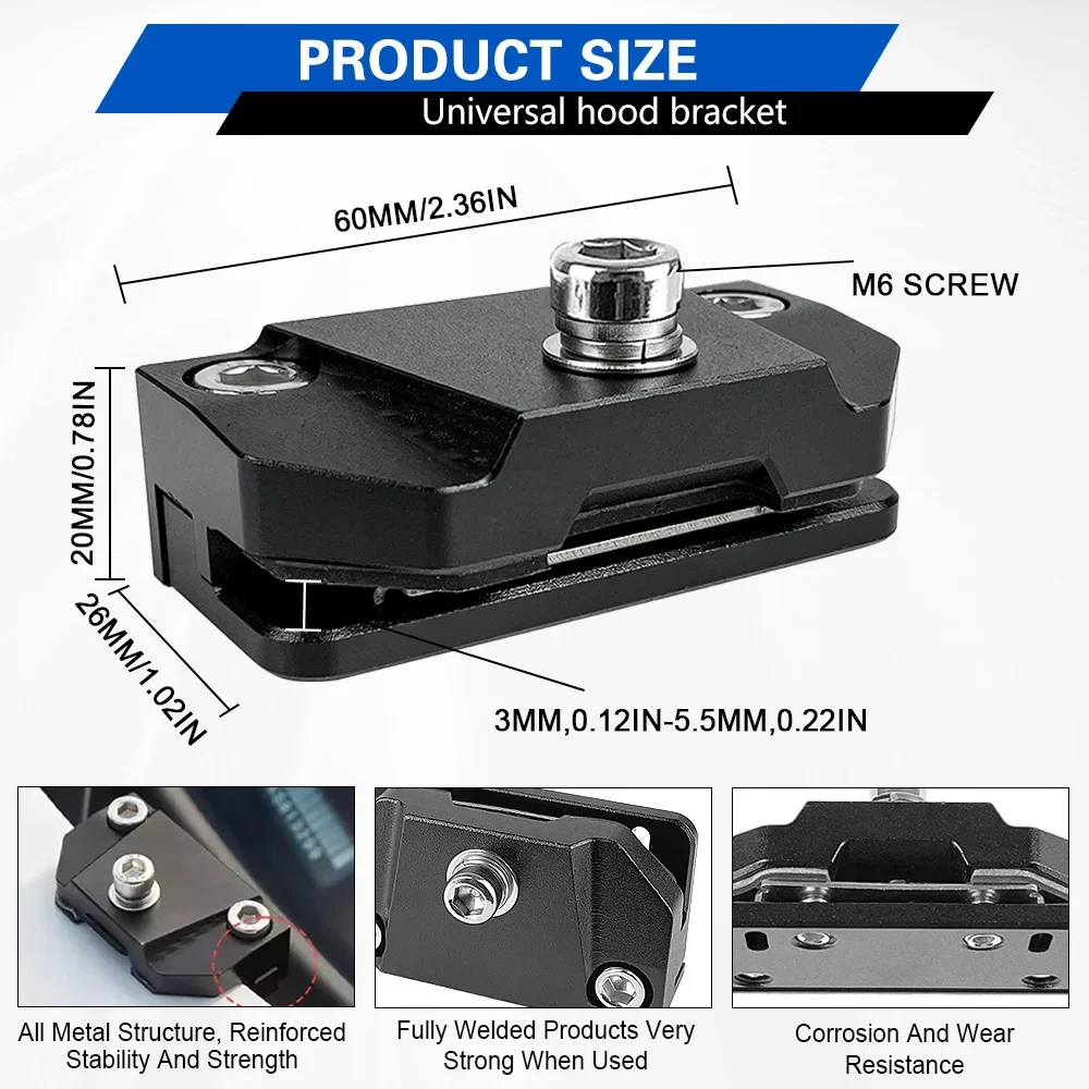 Universal 2Pcs Hood Mount Ligh - Tech Accessories Holder ulasan dan harga