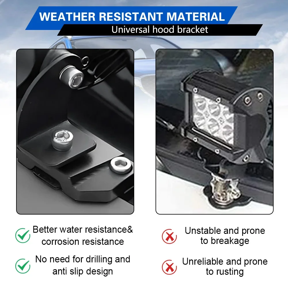 Universal 2Pcs Hood Mount Ligh - Tech Accessories Holder ulasan dan harga